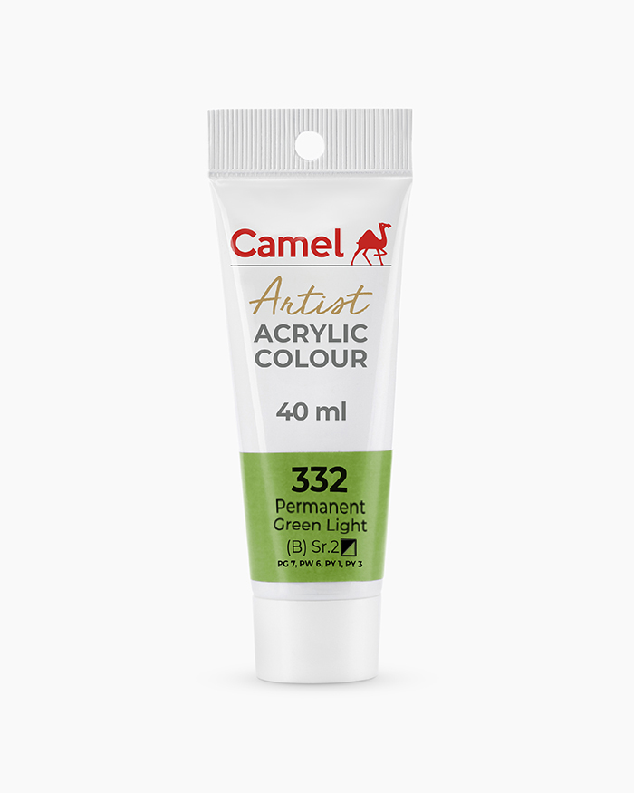 Camel Artist Acrylic Colours Permanent Green Light